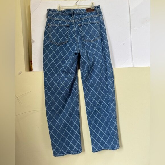 Hollister Ultra High Rise Dad Jean Wide Straight Leg Check Zip Pocket Stretch 29 - Picture 5 of 16